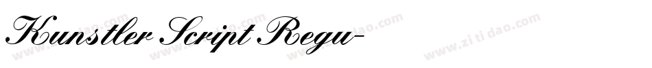 Kunstler Script Regu字体转换